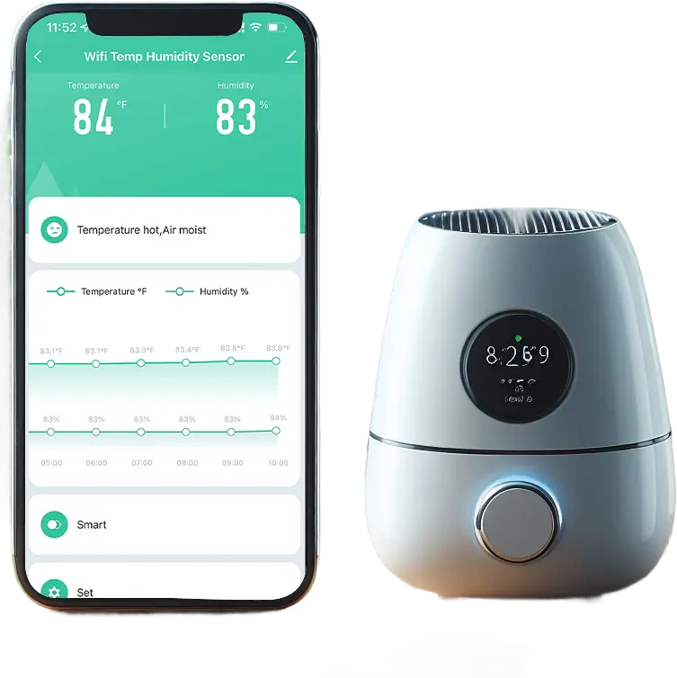 Moniteur de température d’humidité mobile app